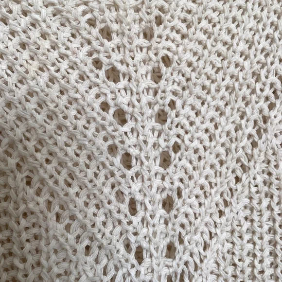 MINT Eileen Fisher organic cotton linen blend V-Neck Cream Knit Sweater XXS - Picture 3 of 8